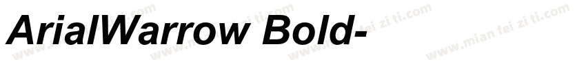 ArialWarrow Bold字体转换